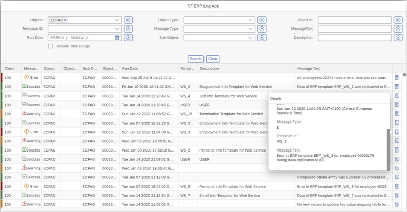 SF ERP Log App